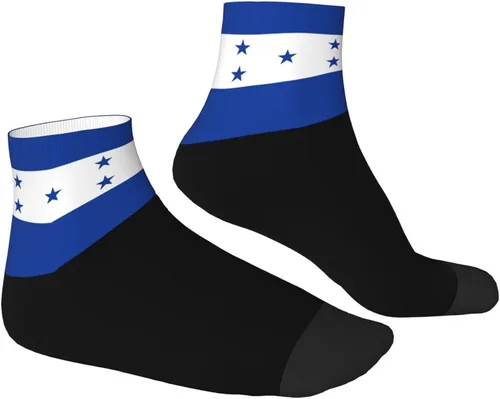 Vista 3 de GDJF Calcetines tobilleros con bandera de Honduras de verano, corte bajo, deportivos, cómodos, transpirables, casuales, para hombre y mujer, 1, 1