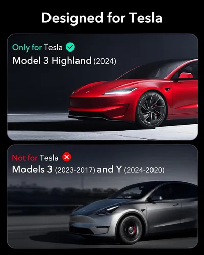 Vista 2 de ESR Protector de pantalla de vidrio templado para Tesla Model 3 Highland (2024), película de vidrio mate con kit de alineación, resistente a