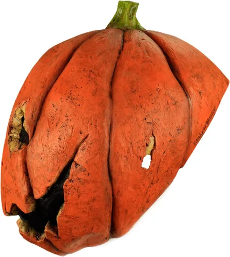 Vista 3 de Ghoulish Productions Máscara de calabaza de anoche. Máscara de calabaza de Halloween, máscara de calabaza para adultos, máscara de calabaza