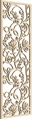 Vista 107 de Caspian Paneles de pared de madera con calado decorativo perforado, 9 3/8 pulgadas de ancho x 24 3/8 pulgadas de alto x 1/4 de alto, cereza