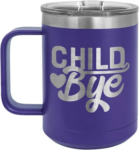 Vista 8 de Taza de café de 15 oz con tapa superior deslizante para niños Taza de café de viaje aislada Ideas de regalo de cumpleaños o Navidad de mujeres