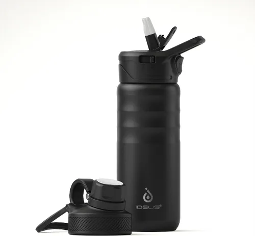Vista 55 de IDEUS Botella de agua aislada de 12 onzas, botella de agua aislada de acero inoxidable para la escuela, botellas aisladas con pajitas a prueba