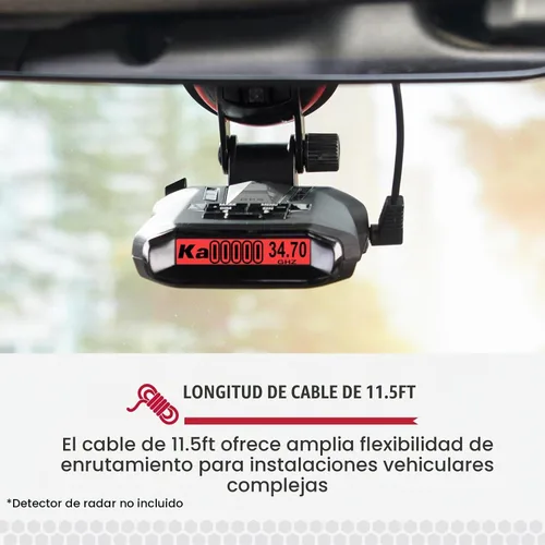 Vista 5 de Kit de cableado directo detector de radar Cobra para conector de barril, cable de alimentación para fácil instalación personalizada, compatible
