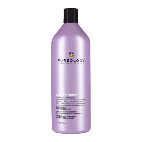 Vista 9 de Pureology Hydrate Sheer Shampoo - Champú hidratante ligero para cabello fino o seco tratado con color, sin silicona y vegano