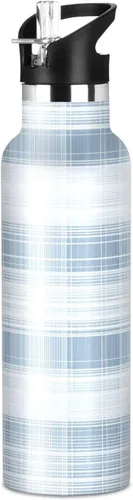 Vista 14 de Diamond Teal Royal Blue Double-Wall Insulation Reusable Water Bottle Insulated with Straw Lid BPA-Free Leak Proof for Sport Gym Outdoor Travel School