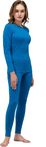 Vista 2 de Conjunto de tops o leggings de lana merina 100% para mujer, Royal Blue-225set, L