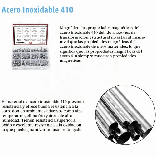 Vista 6 de DYWISHKEY 320 piezas de acero inoxidable 410 #8#10#14 cabeza de arandela hexagonal autoperforantes tornillos de chapa metálica kit surtido