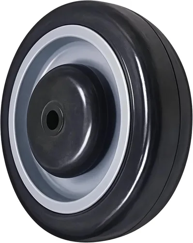 Vista 2 de Carrito de la compra Rueda 5" x 1-1/4" Poliuretano (Diámetro del eje: 3/8") 1 EA, 10 EA (1 EA)
