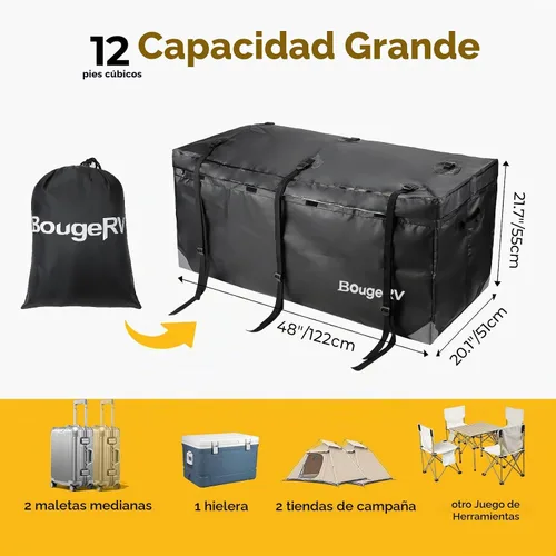 Vista 6 de BougeRV Bolsa de transporte de carga de enganche de 12 pies cúbicos 1000D