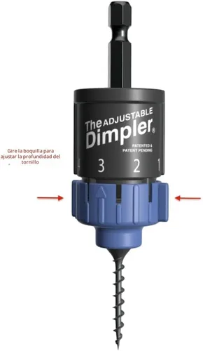 Vista 10 de Ajustable DIMPLER® - Broca para paneles de yeso y accesorio para pistola de tornillos, convierte el taladro en una pistola de tornillos para paneles