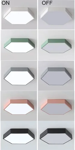 Vista 5 de Macaron - Luces de techo LED ultrafinas de 1.9 pulgadas, montaje empotrado, luces de techo fáciles de instalar, iluminación para dormitorio