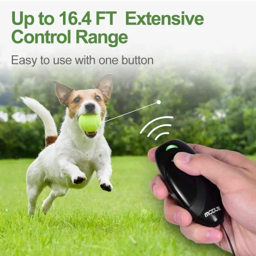 Vista 4 de MODUS - Dispositivo ultrasónico disuasorio de ladridos de perro, control de ladridos y entrenamiento 2 en 1, rango de control de 16.4 pies, correa