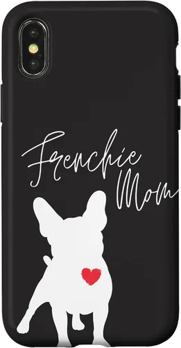 Vista 5 de Frenchie Mom French Bulldog Black Case for iPhone 17