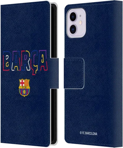 Vista 65 de Head Case Designs Funda de piel con licencia oficial del FC Barcelona Barca Crest Graphics para iPhone 11
