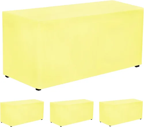 Vista 22 de PLOYMONO - Juego de 2 manteles ajustables, mantel de longitud hasta el suelo para mesa rectangular de 4 pies (122x61 cm) de poliéster, ideal