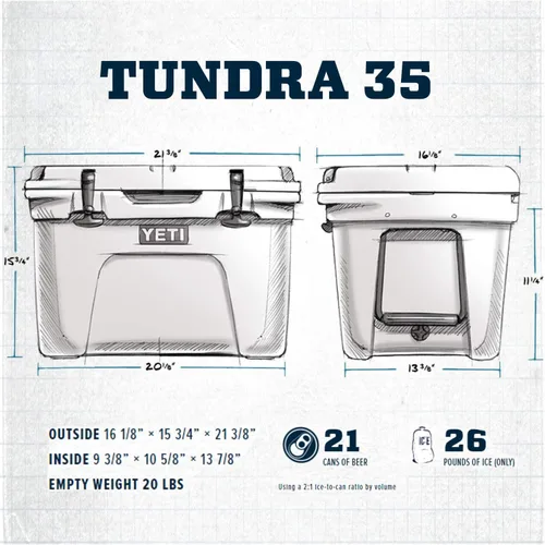 Vista 7 de YETI Tundra 35 Enfriador Azul (Big Sky Blue)