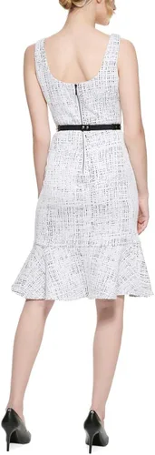 Vista 2 de Karl Lagerfeld Paris Womens Jacquard Sleeveless Shift Dress