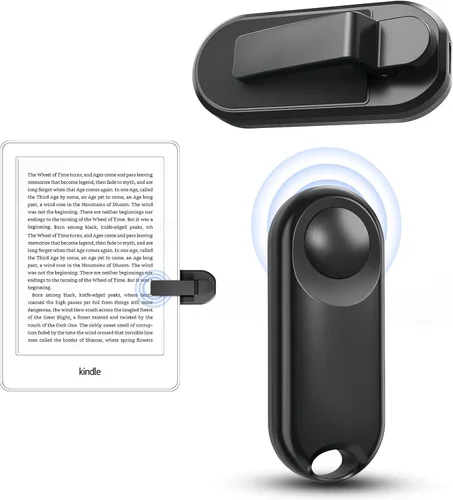 Vista 12 de [Compatible con fundas] Anillo pasador de páginas con control remoto para Kindle Paperwhite Oasis Scribe Kobo eReaders, controles remotos