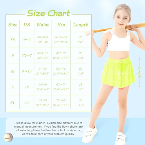 Vista 6 de Pantalones cortos fluidos de mariposa con bolsillo 2 en 1 para correr, pantalones cortos deportivos para niños, entrenamiento activo, animadoras