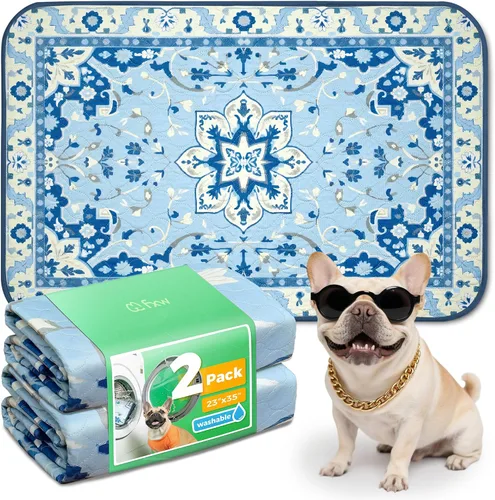 Vista 53 de FXW Almohadillas lavables para orina para perros, almohadillas para cachorros con súper absorbentes, diseñadas específicamente para jaulas de 24