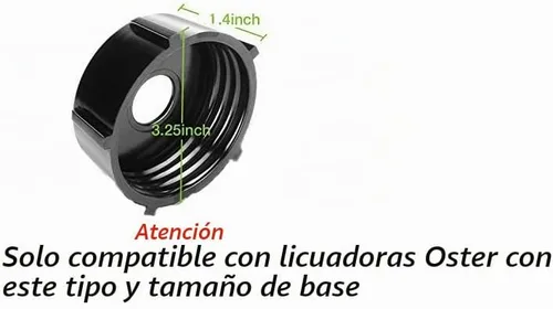 Vista 2 de Ronnel Collection - Juego de 6 tarros redondos de vidrio para licuadora Oster, 1.3 litros, 5.6 tazas