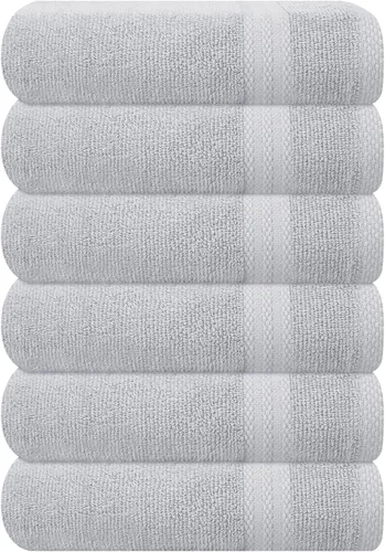 Vista 69 de GLAMBURG Juego de 2 Sábanas de Baño Extra Grandes de Algodón Premium de 700 GSM - 100% Algodón Peinado - 2 Sábanas de Baño 35x70 pulgadas - Calidad
