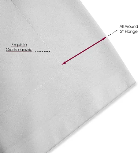 Vista 4 de Lujosas fundas de almohada de 2 piezas de microfibra de doble cepillado, resistentes a las arrugas, estándar/Queen, color negro
