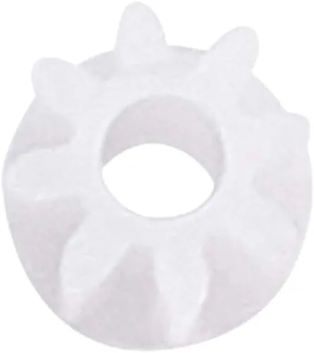Vista 15 de Bettomshin 10 unids engranaje de plástico 082A 0.5 módulo polea eje de correa robot RC motor mano DIY piezas mecánicas kit blanco