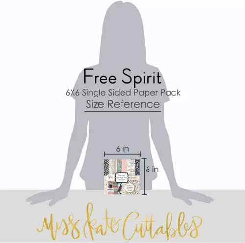 Vista 3 de Paquete de papel con patrón de 6 x 6 pulgadas, Free Spirit, para hacer tarjetas, álbumes de recortes, papel especial, colección de 6 x 6 pulgadas