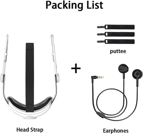 Vista 7 de Head Strap Headphone Set Compatible with Quest 2,Elite Strap for Enhanced Support and Lightweight Design, in Ear Earbuds for Quest 2 Accessories