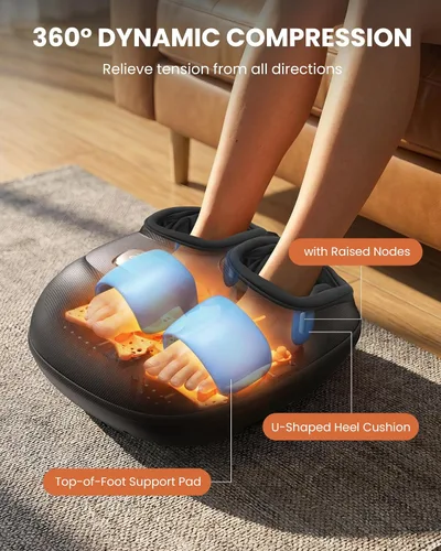 Vista 5 de CILI Masajeador de Pies con Calor, Máquina de Masaje Shiatsu para Pies 2025 para Alivio del Dolor de Fascitis Plantar y Neuropatía, Masajeador