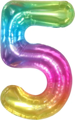 Vista 2 de Globos gigantes de arcoíris con el número 50 de 40 pulgadas, globos del número 50 para decoraciones de cumpleaños de 50 para niñas, globos