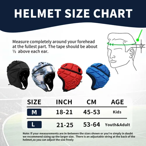 Vista 6 de Casco de fútbol con bandera suave 7v7 rugby acolchado para niños y jóvenes Camouflaje