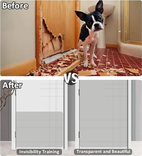 Vista 4 de BNOSDM Protector de puerta contra arañazos de perros, protector transparente y flexible para puerta de gato, protector antiarañazos para marco