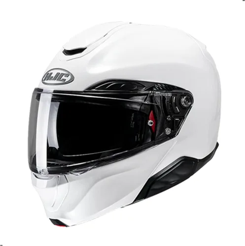 Vista 2 de Casco modular sólido para motocicleta HJC RPHA 91 con visor HJ-37 Pinlock, aprobado por DOT (Negro, X-Pequeño)