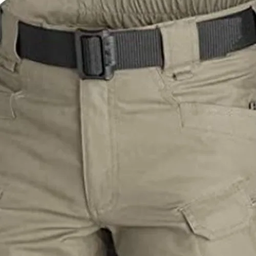 Vista 3 de Pantalones de senderismo para hombre, pantalones deportivos casuales con múltiples bolsillos, pantalones de trabajo a la moda, para exteriores
