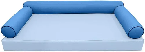 Vista 2 de *Solo funda* Funda de almohada estilo 6 para cuna de 50 x 8 pulgadas, ribete ribete de contraste AD102