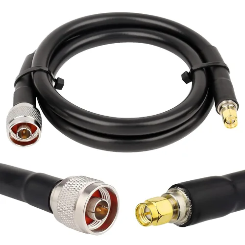Vista 6 de XRDS -RF Cable SMA a N de 2 pies, conector N-macho a SMA-macho Cable de extensión KMR400 de baja pérdida