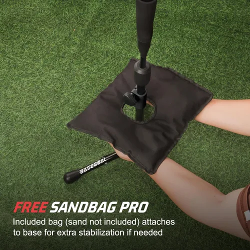 Vista 5 de BaseGoal Batting Tee Baseball Tee,Softball Travel Portable Tee Tripod Stand Rubber Tee for Batting Training Practice with Carrying Bag