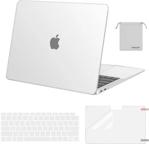 Vista 38 de MOSISO Compatible with MacBook Air 13 inch Case M1 2021 2020 2019 2018 azul (Airy Blue)