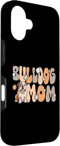 Vista 3 de Funda para iPhone 16 Bulldog Inglés Groovy World's Best English Bulldog Mom