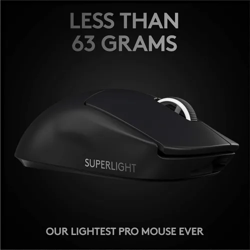 Vista 3 de Logitech G PRO X Superlight - Mouse inalámbrico para juegos, color negro
