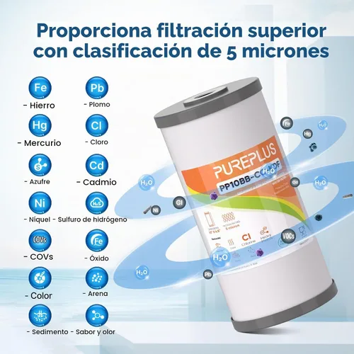 Vista 4 de PUREPLUS Filtro de agua de reducción de metales pesados para toda la casa