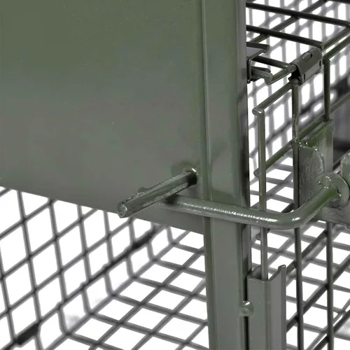 Vista 3 de Tidyard Live Animal Trap, Foldable Handle One-Door Humane Wildlife Cage Trap 80x25x25 cm Steel Wire Mesh with 2.54 cm Mesh for Rats Squirrels