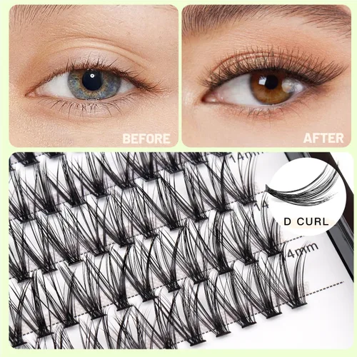 Vista 3 de BODERMINCER 20D 0.315-0.787 in a elegir 8-10-0.472-0.551 in MIX/14-16-0.709-0.787 in - Extensiones de pestañas postizas individuales mixtas
