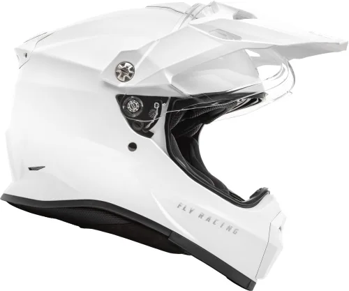 Vista 5 de Fly Racing Casco Trekker sólido (blanco, talla XL)