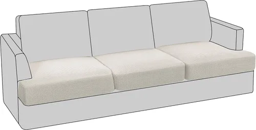 Vista 10 de PrinceDeco Funda elástica para sofá biplaza con cojín en forma de T para sofá de 2 cojines, funda de asiento con parte inferior elástica, apta