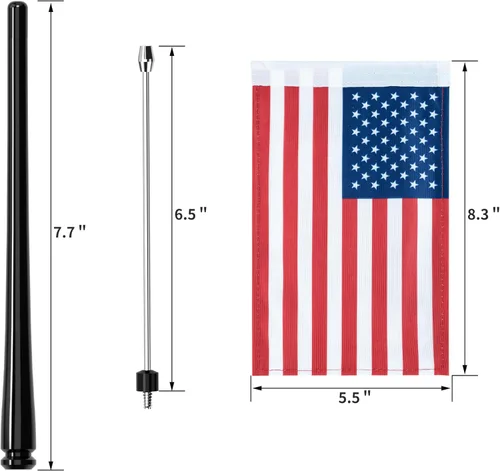 Vista 7 de Rydonair Antena a prueba de lavado de coche compatible con Jeep Wrangler 2007-2021 y Gladiator