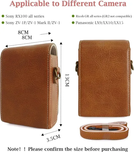 Vista 3 de Rieibi Funda para cámara Sony ZV1F/ZV1/Ricoh GR IV/IIIx/Ricoh III/Fujifilm X-Half/X-HF1/Panasonic LX9 LX10 LX15/Canon G7X III / G7X II / SX740 HS