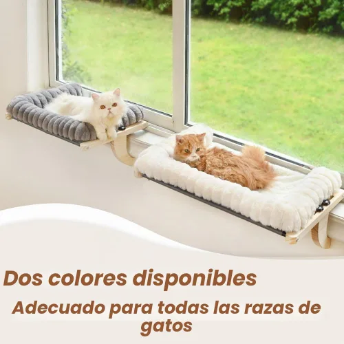 Vista 5 de Cloud-Soft - Percha para ventana de gato, diseño de cremallera Gris